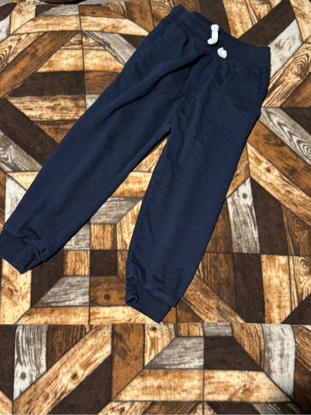 Kenneth Cole New York Kids Navy Sweat Joggers with White Drawstring